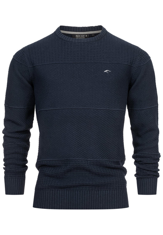 Indicode Herren INJustice Strickpullover mit Rundhals-Ausschnitt - INDICODE