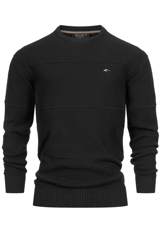 Indicode Herren INJustice Strickpullover mit Rundhals-Ausschnitt - INDICODE