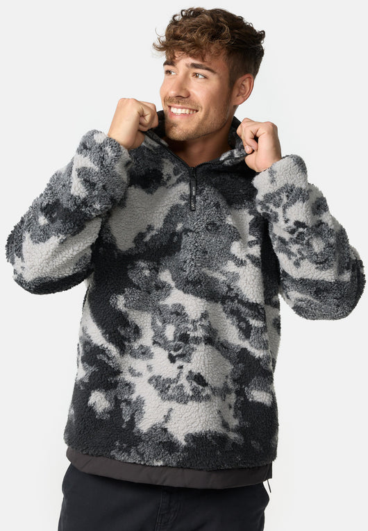 Indicode Herren INSofiane Fleece-Pullover mit Stehkragen & Reißverschluss