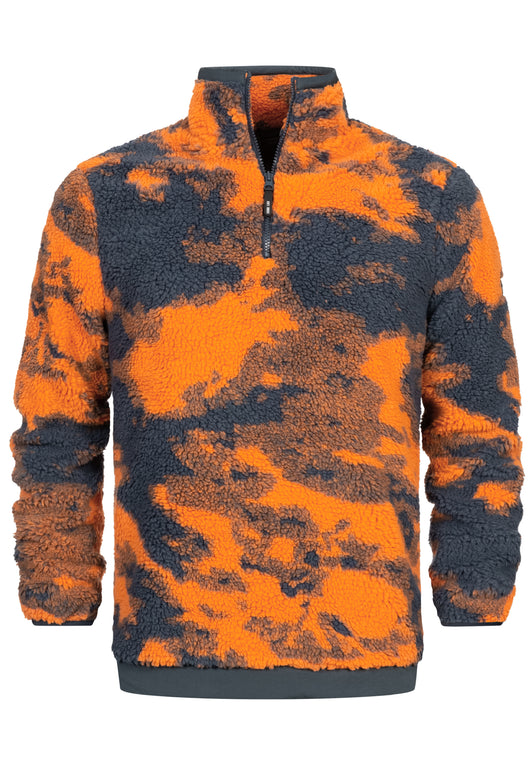 Indicode Herren INSofiane Fleece-Pullover mit Stehkragen & Reißverschluss