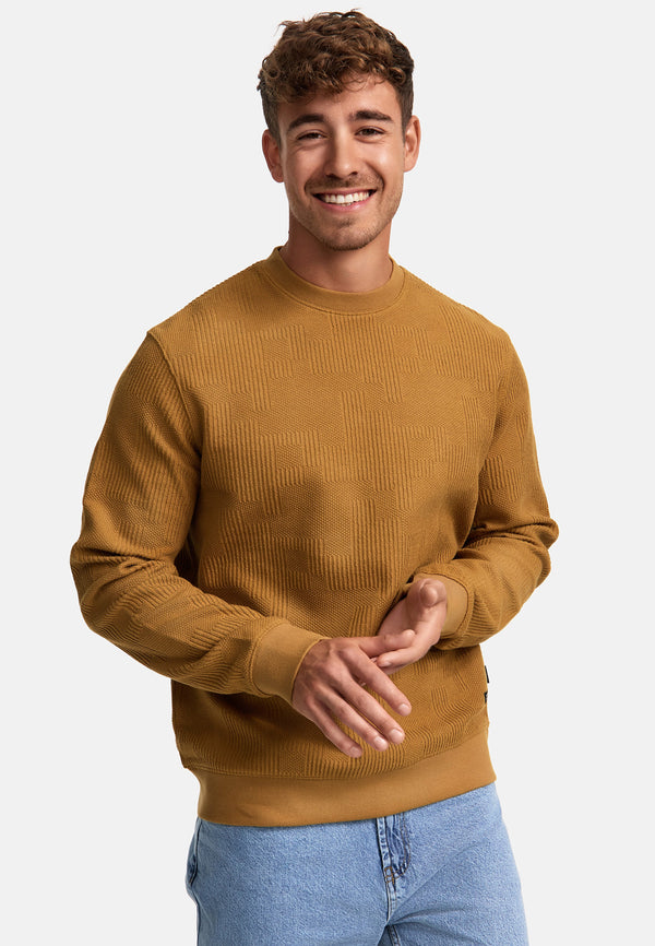 Indicode Herren INJago Sweatshirt mit Ripp-Bündchen aus Baumwollmischung