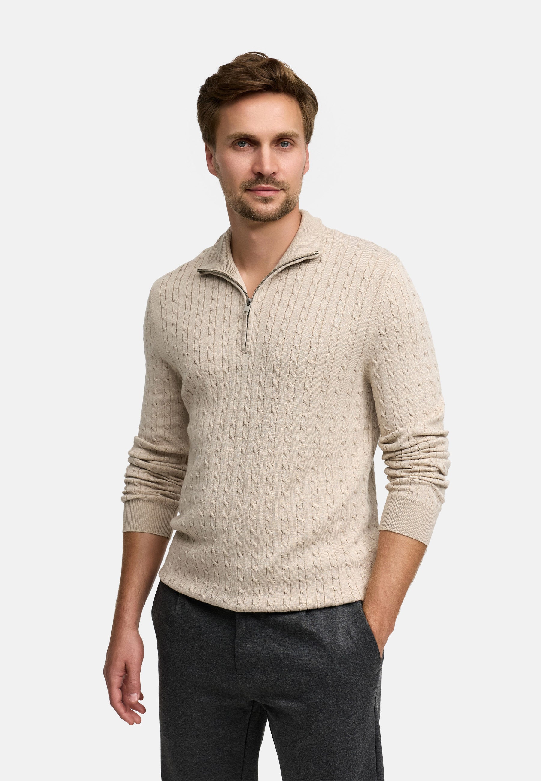 Strickpullover JFCamden half zip knit Produktbild