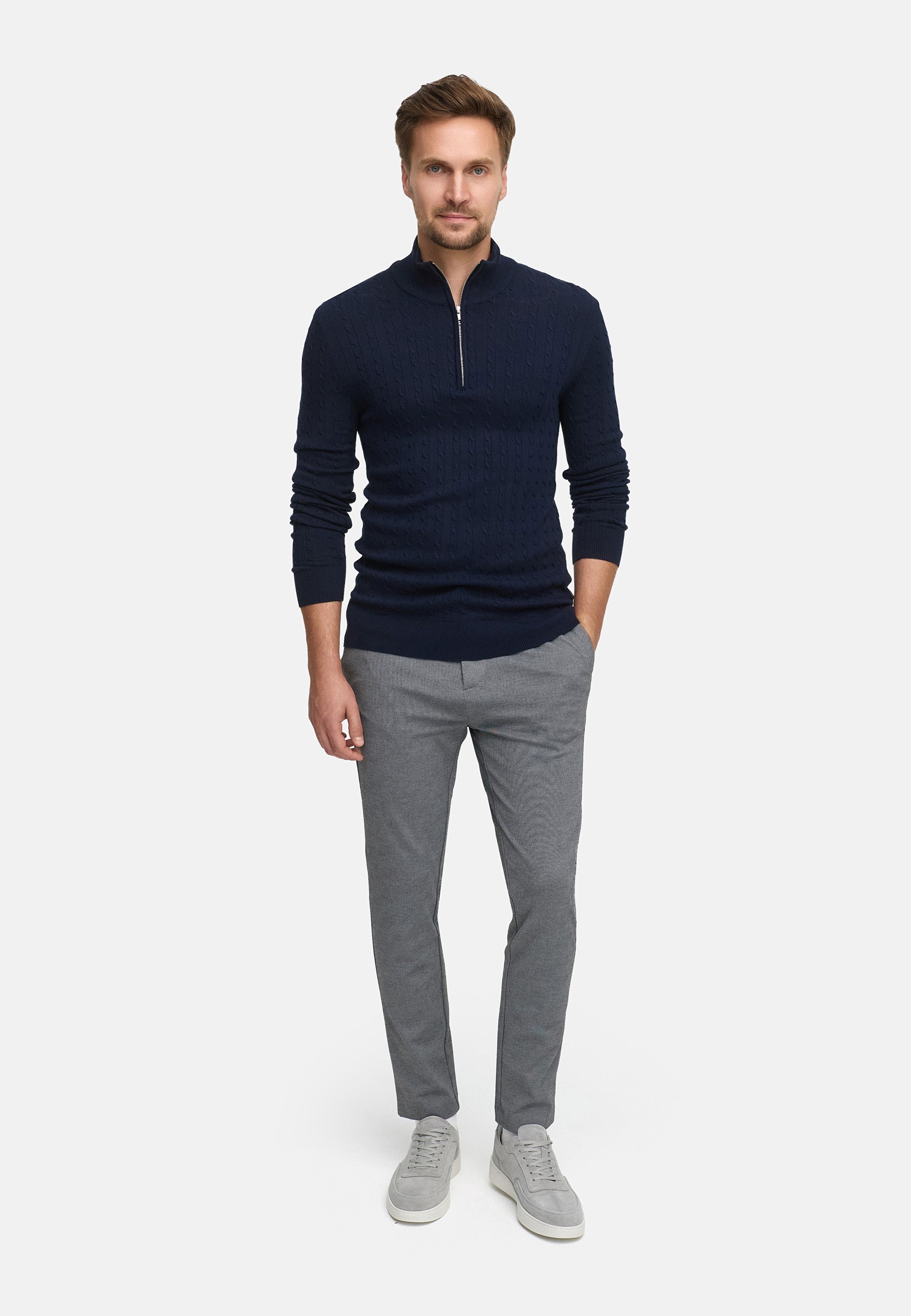 Strickpullover JFCamden half zip knit Produktbild