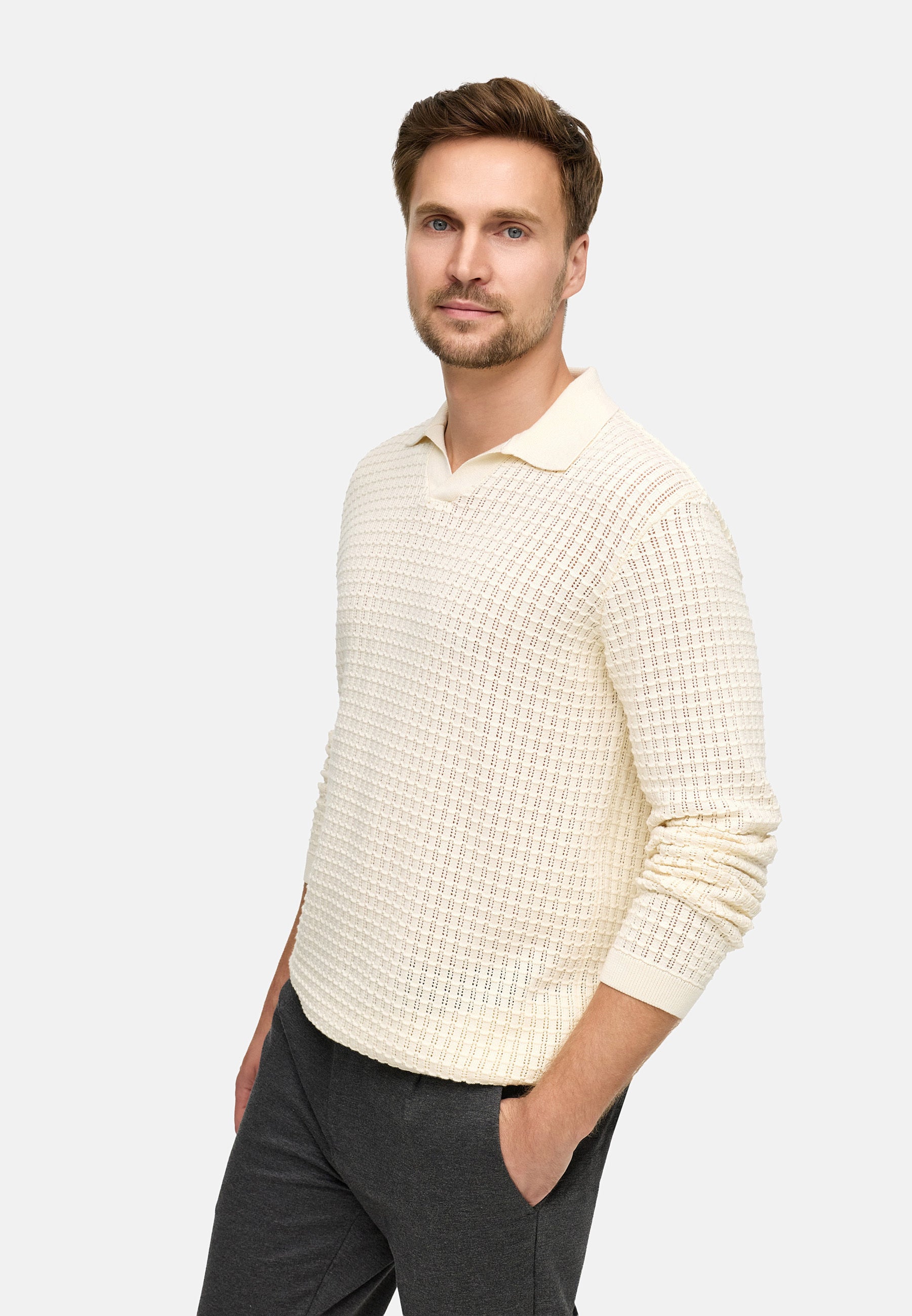 Strickpullover JFLane polo knit Produktbild