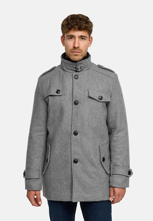 Indicode men's Brandon short coat with stand-up collar