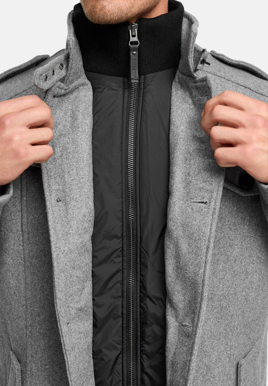 Indicode men's Brandon short coat with stand-up collar