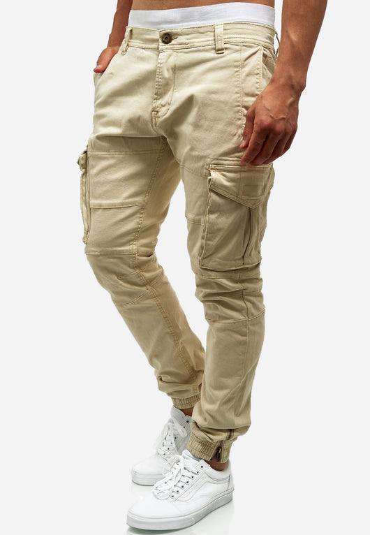 Indicode Men's Alex 6 Pocket Cotton Cargo Pants