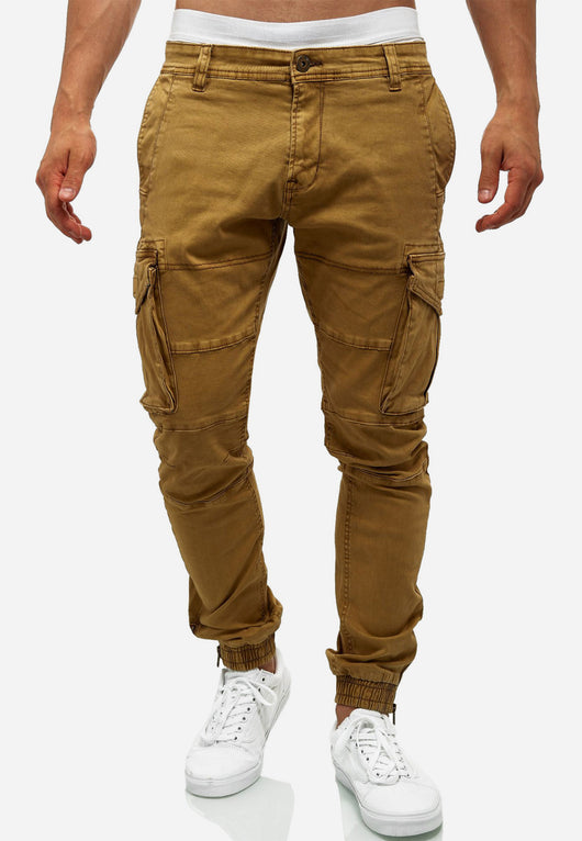 Indicode Men's Alex 6 Pocket Cotton Cargo Pants