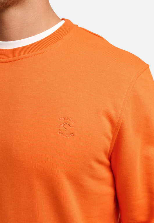 Indicode men's Holt sweatshirt with ribbed cuffs made from a cotton blend