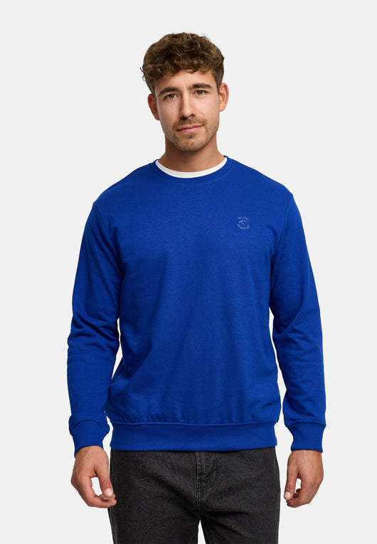 Indicode men's Holt sweatshirt with ribbed cuffs made from a cotton blend