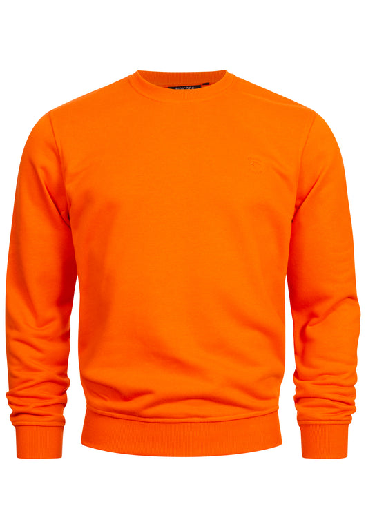 Indicode men's Holt sweatshirt with ribbed cuffs made from a cotton blend