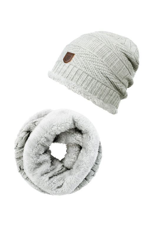 Indicode Men's Siracusa Winter Set Hat & Scarf with Fleece Lining (Teddyfleece)