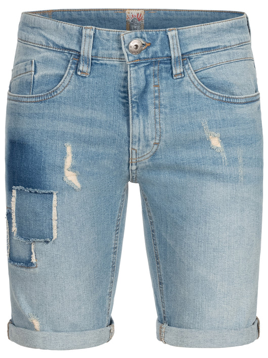 Indicode Men's Roberts Jeans Shorts with 5 pockets made of 98% cotton