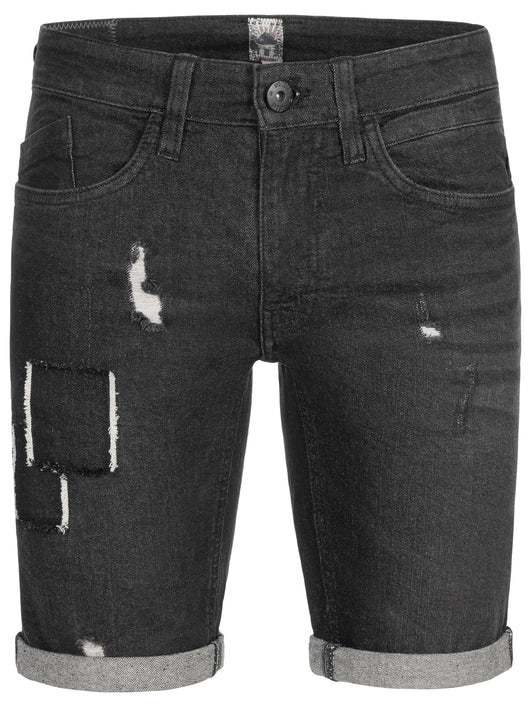 Indicode Men's Roberts Jeans Shorts with 5 pockets made of 98% cotton