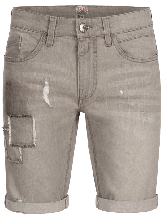 Indicode Men's Roberts Jeans Shorts with 5 pockets made of 98% cotton