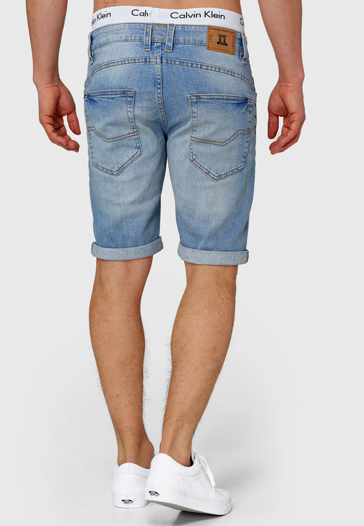 Indicode Men's Roberts Jeans Shorts with 5 pockets made of 98% cotton