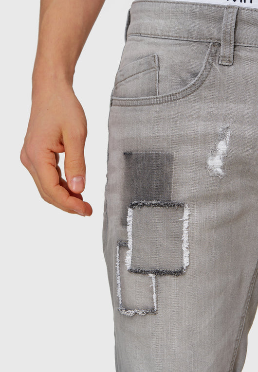 Indicode Men's Roberts Jeans Shorts with 5 pockets made of 98% cotton