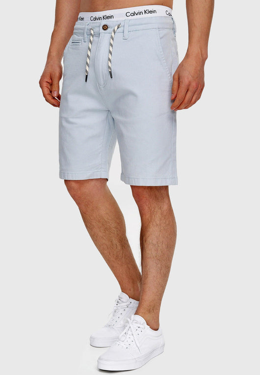 Indicode Men's Stephenson chino shorts with 5 pockets made of 98% cotton