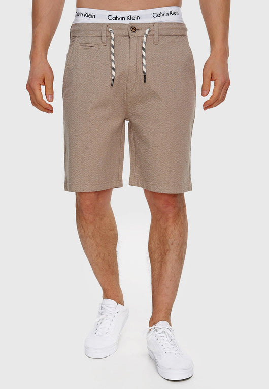 Indicode Men's Stephenson chino shorts with 5 pockets made of 98% cotton