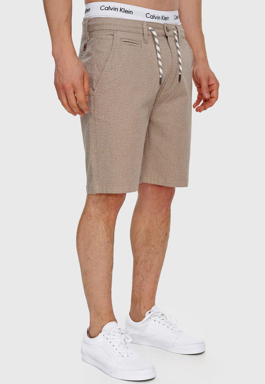 Indicode Men's Stephenson chino shorts with 5 pockets made of 98% cotton