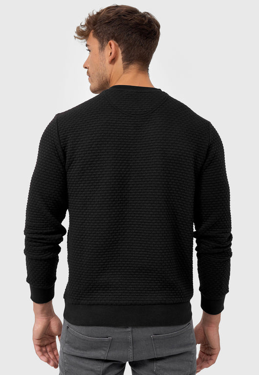 Indicode Men's Dash Jumper with Rib Cuffs & Crew Neck