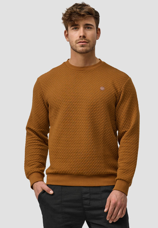 Indicode Men's Dash Jumper with Rib Cuffs & Crew Neck