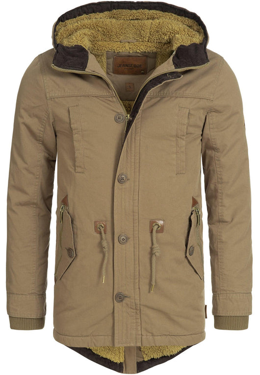 Indicode Herren Barge Winterjacke mit Kapuze & Teddyfutter