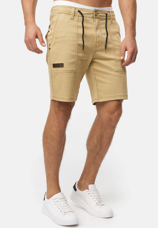 Indicode Herren INDiago Shorts mit 4 Taschen und Kordel aus 70% Baumwolle - INDICODE