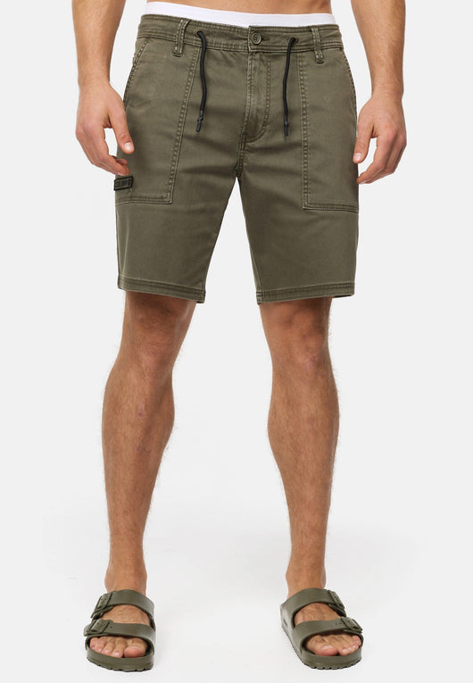 Indicode Herren INDiago Shorts mit 4 Taschen und Kordel aus 70% Baumwolle - INDICODE