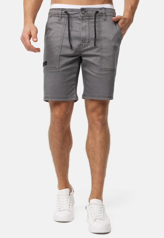 Indicode Herren INDiago Shorts mit 4 Taschen und Kordel aus 70% Baumwolle - INDICODE