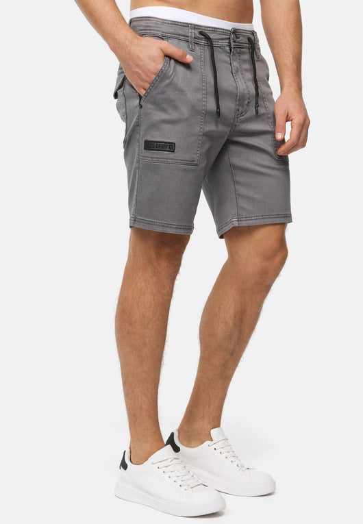 Indicode Herren INDiago Shorts mit 4 Taschen und Kordel aus 70% Baumwolle - INDICODE