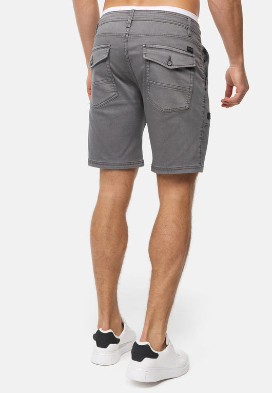 Indicode Herren INDiago Shorts mit 4 Taschen und Kordel aus 70% Baumwolle - INDICODE