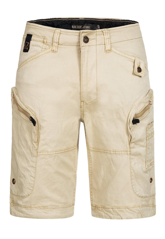 Indicode Men's Bosa Cargo Shorts with 7 pockets made of 98% cotton