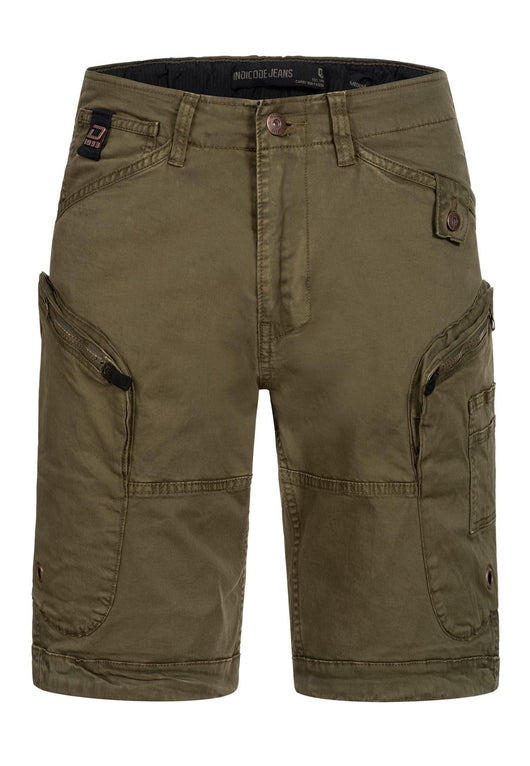 Indicode Men's Bosa Cargo Shorts with 7 pockets made of 98% cotton