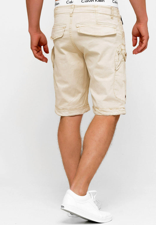 Indicode Men's Bosa Cargo Shorts with 7 pockets made of 98% cotton