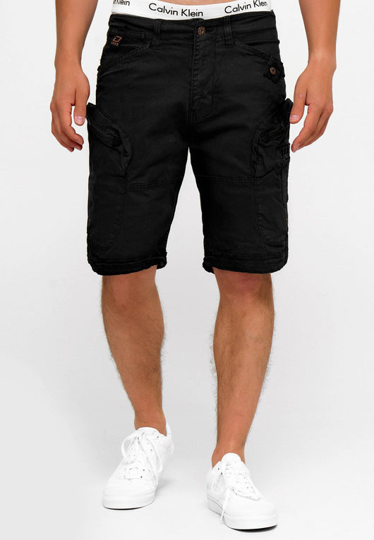 Indicode Herren Bosa Cargo Shorts mit 7 Taschen aus 98% Baumwolle