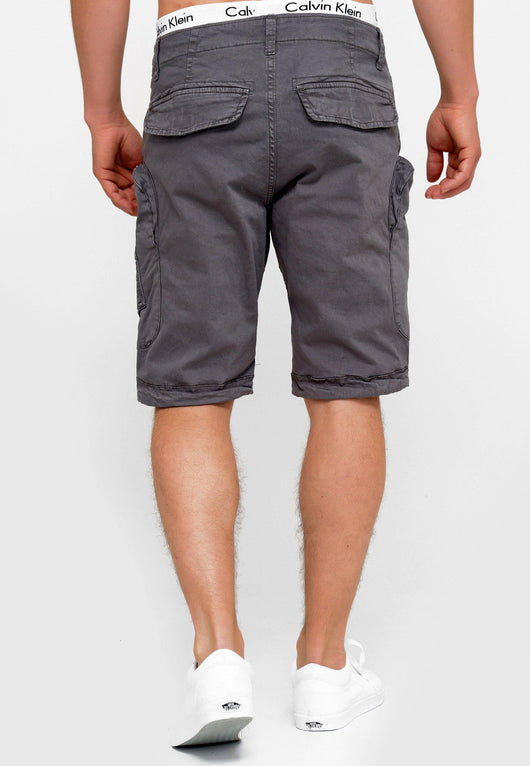 Indicode Men's Bosa Cargo Shorts with 7 pockets made of 98% cotton