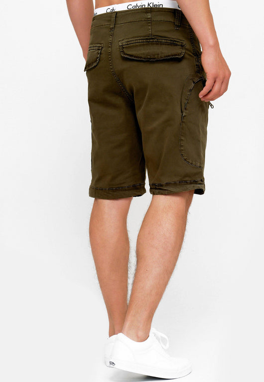 Indicode Men's Bosa Cargo Shorts with 7 pockets made of 98% cotton